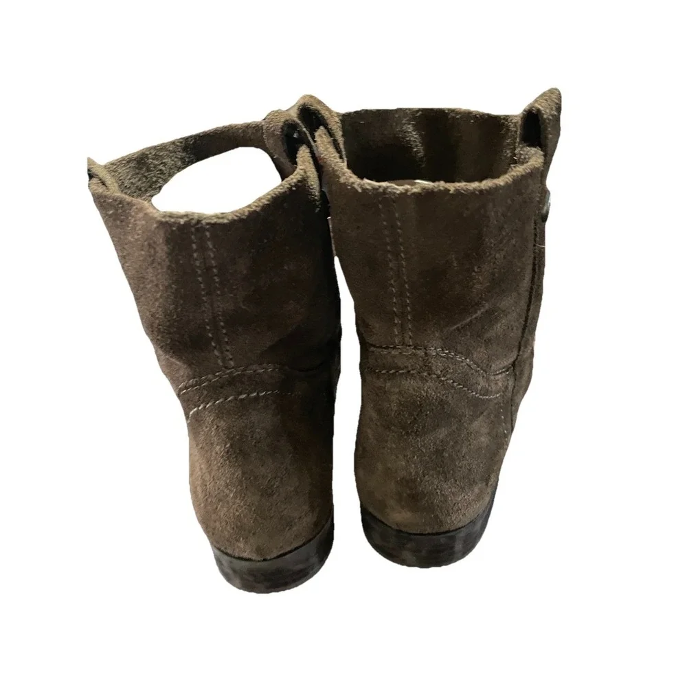 FRYE & CO 'Sarah Shortie' SUEDE Leather ANKLE Pull ON Low SOFT 7.5 Boots Booties